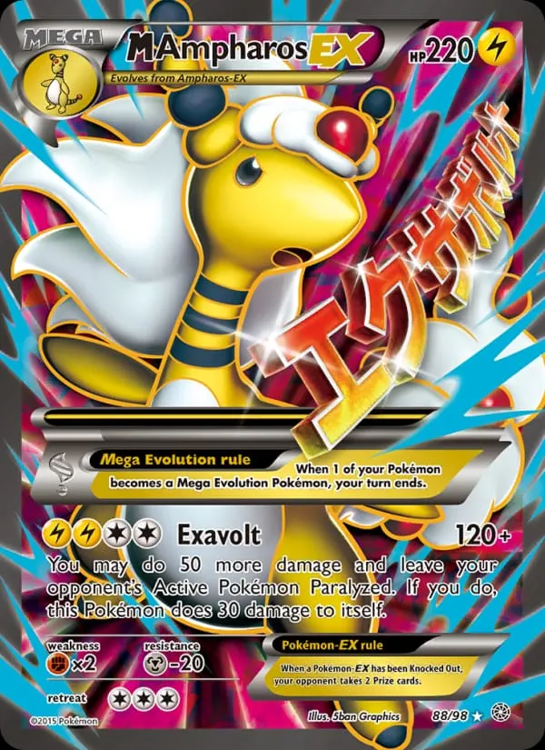 M Ampharos EX card photo