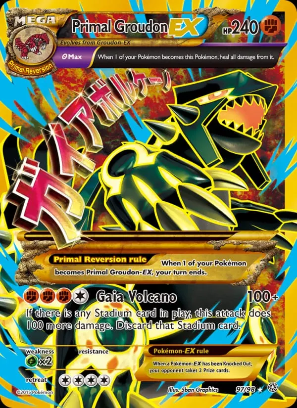 Primal Groudon EX card photo