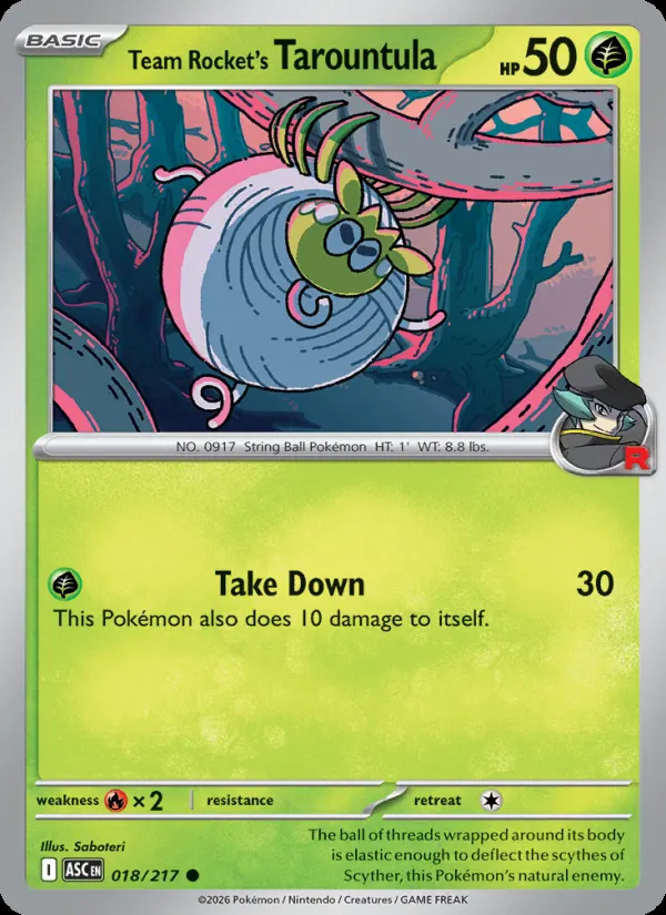 Team Rocket's Tarountula #18, Ascended Heroes