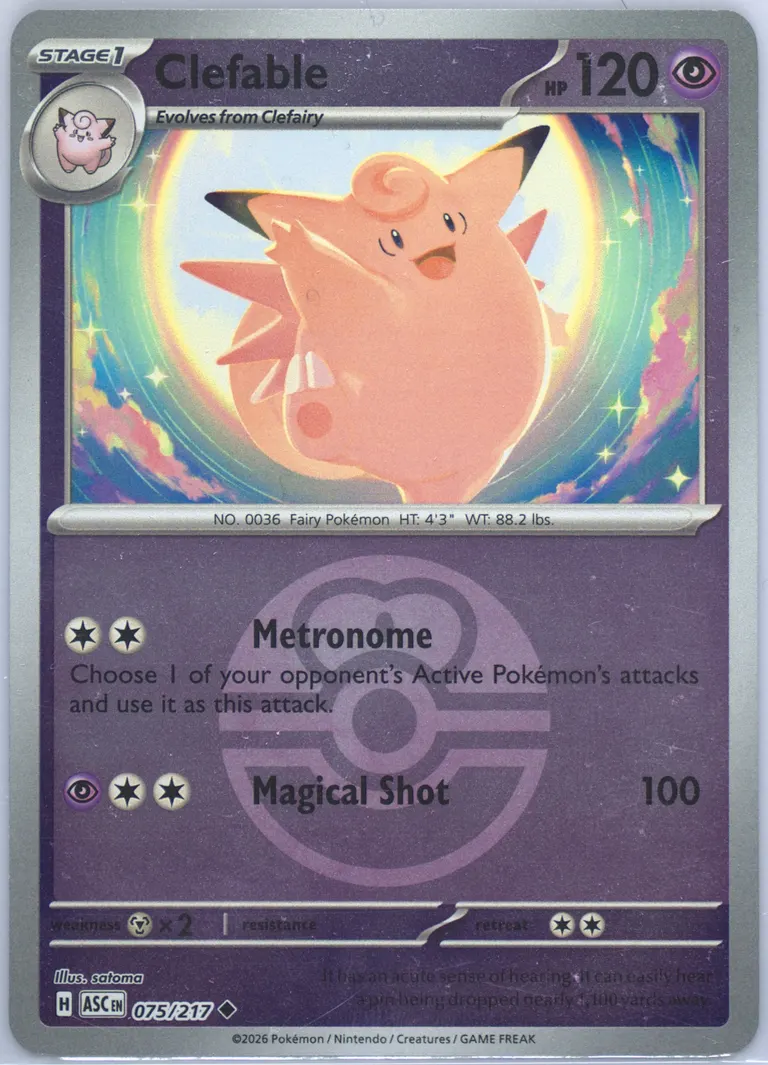Clefable #75, Ascended Heroes
