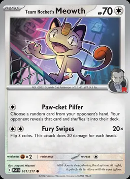 Team Rocket's Meowth #161