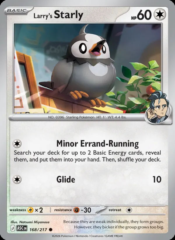 Larry's Starly #168, Ascended Heroes