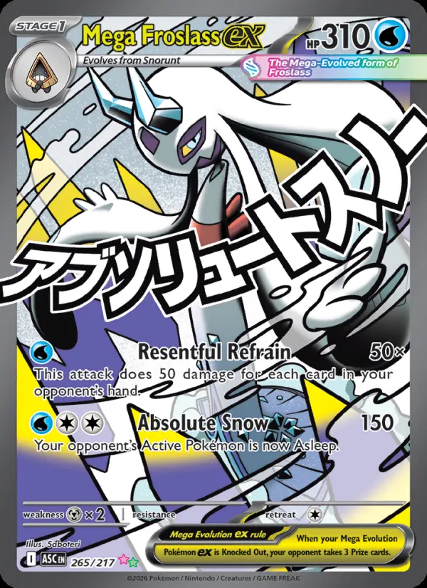 Mega Froslass ex card photo
