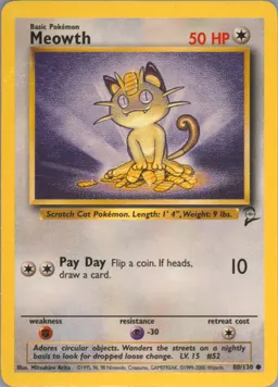 Meowth card photo