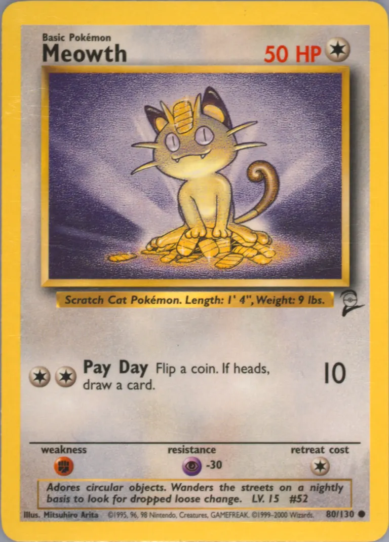 Meowth card photo
