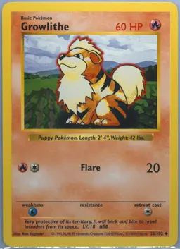 Growlithe card photo