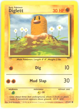 Diglett card photo