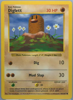 Diglett card photo