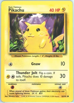 Pikachu card photo
