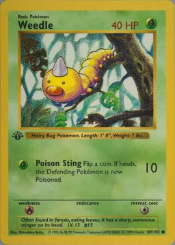 Weedle card photo