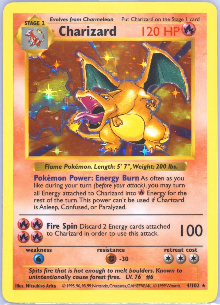 Charizard card photo