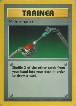 Maintenance card photo