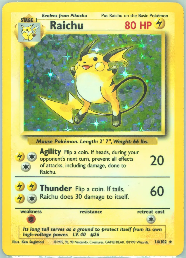 Raichu card photo