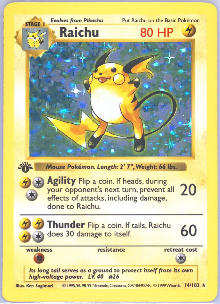 Raichu card photo