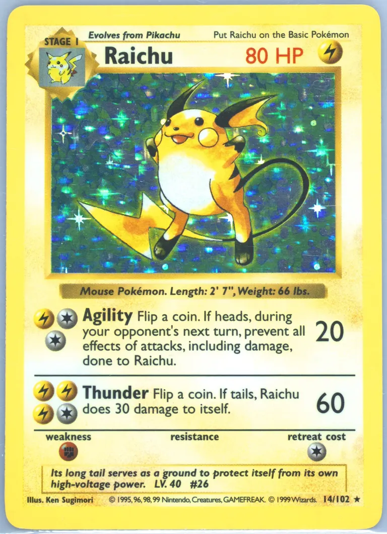 Raichu card photo