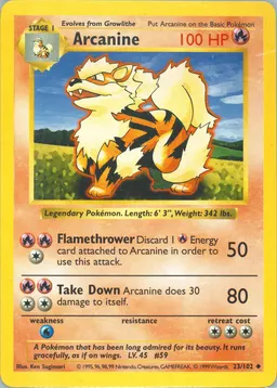 Arcanine card photo