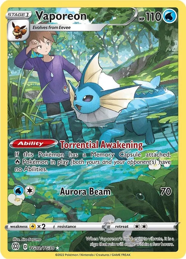 Vaporeon card photo