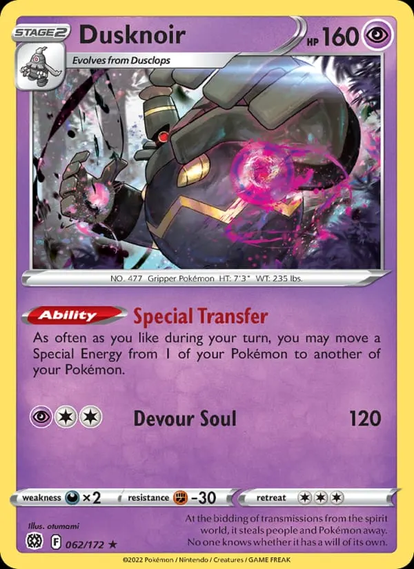 Dusknoir #62, Sword & Shield - Brilliant Stars
