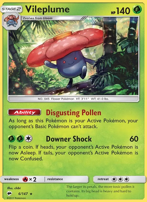 Vileplume #6, Sun & Moon - Burning Shadows