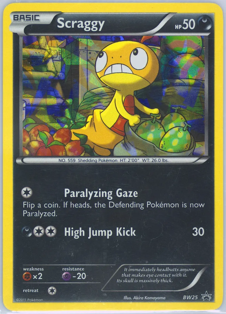 Scraggy #BW25, BW Black Star Promos