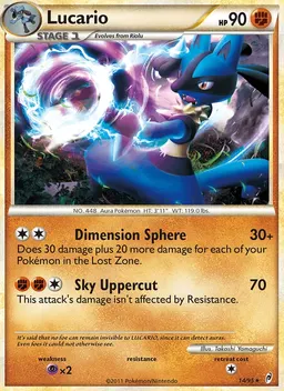 Lucario card photo