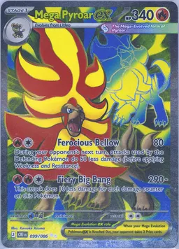 Mega Pyroar ex card photo