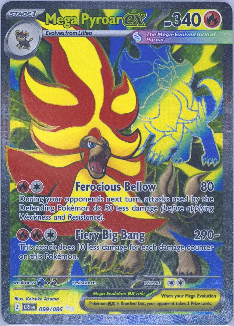 Mega Pyroar ex card photo