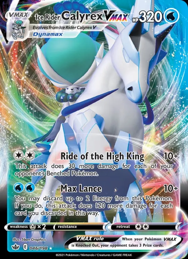 Ice Rider Calyrex VMAX #46, Sword & Shield - Chilling Reign