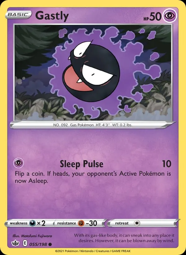 Gastly #55, Sword & Shield - Chilling Reign