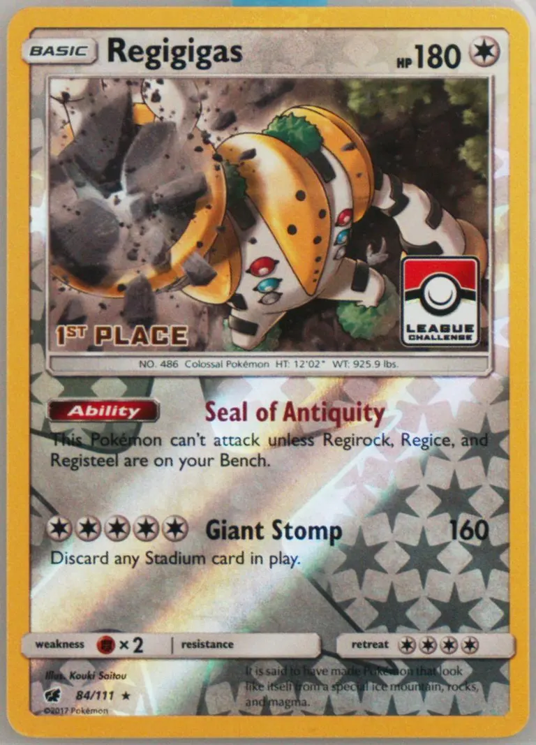 Regigigas #84, Sun & Moon - Crimson Invasion