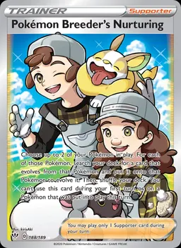 Pokémon Breeder's Nurturing card photo