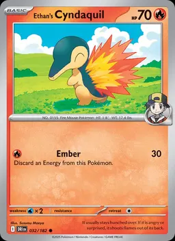 Ethan's Cyndaquil card photo