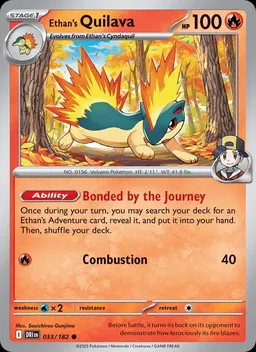 Ethan's Quilava card photo