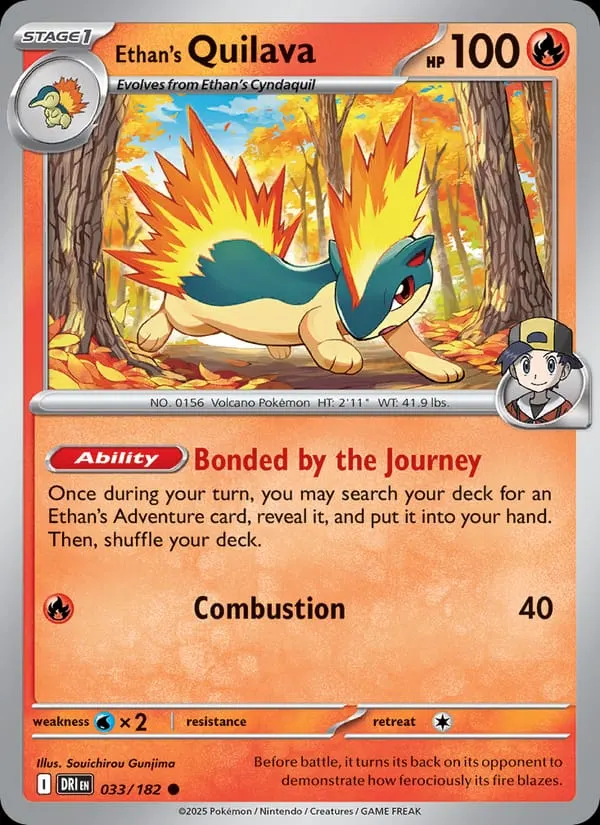 Ethan's Quilava card photo