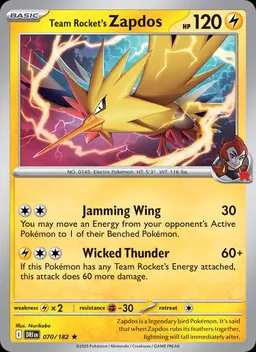 Team Rocket's Zapdos #70