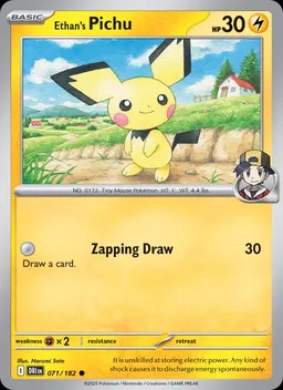Ethan's Pichu card photo