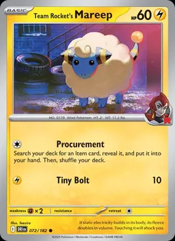 Team Rocket's Mareep #72