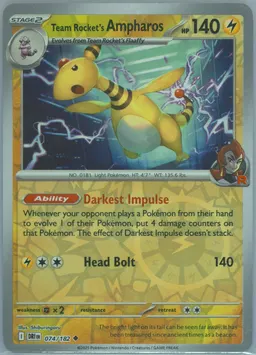 Team Rocket's Ampharos #74