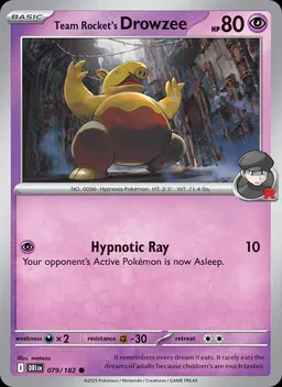 Team Rocket's Drowzee #79