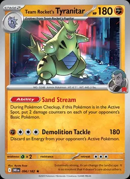 Team Rocket's Tyranitar #96