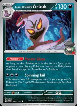 Team Rocket's Arbok #113