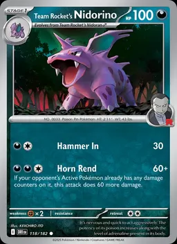 Team Rocket's Nidorino #118