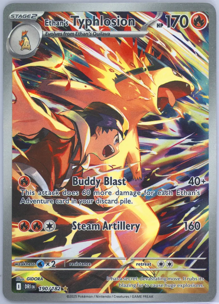Ethan's Typhlosion card photo