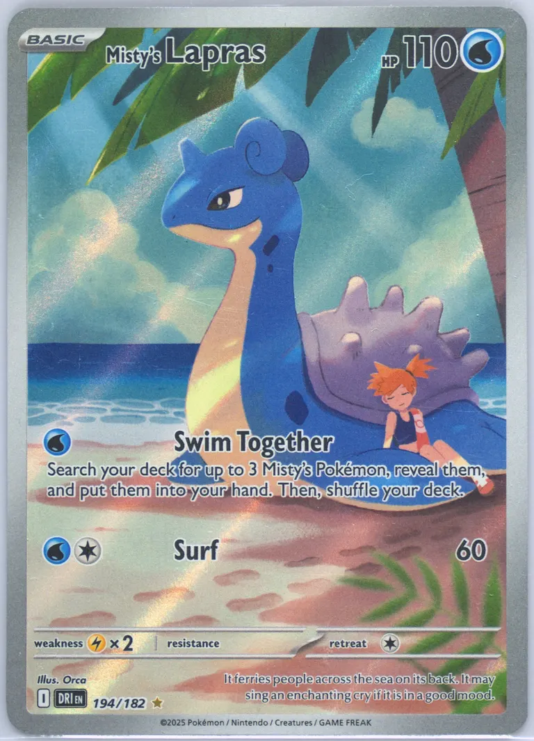 Misty's Lapras card photo