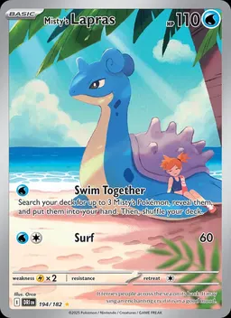 Misty's Lapras card photo