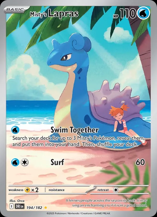 Misty's Lapras card photo