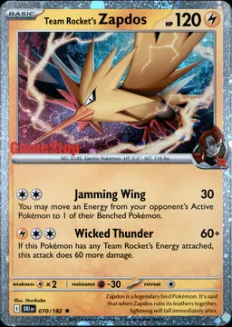 Team Rocket's Zapdos #70