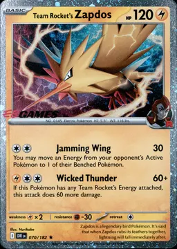 Team Rocket's Zapdos #70