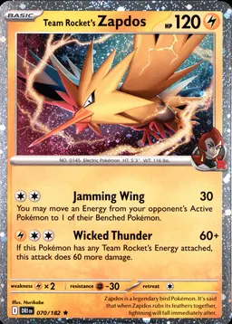 Team Rocket's Zapdos #70