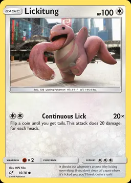 Lickitung card photo